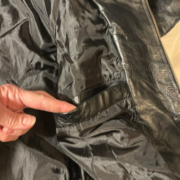 Vintage Black Leather Blazer Jacket - Picture 6 of 10